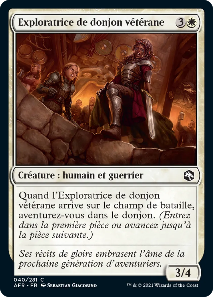 Exploratrice de donjon vétérane — Adventures in the Forgotten Realms — Magic: The Gathering