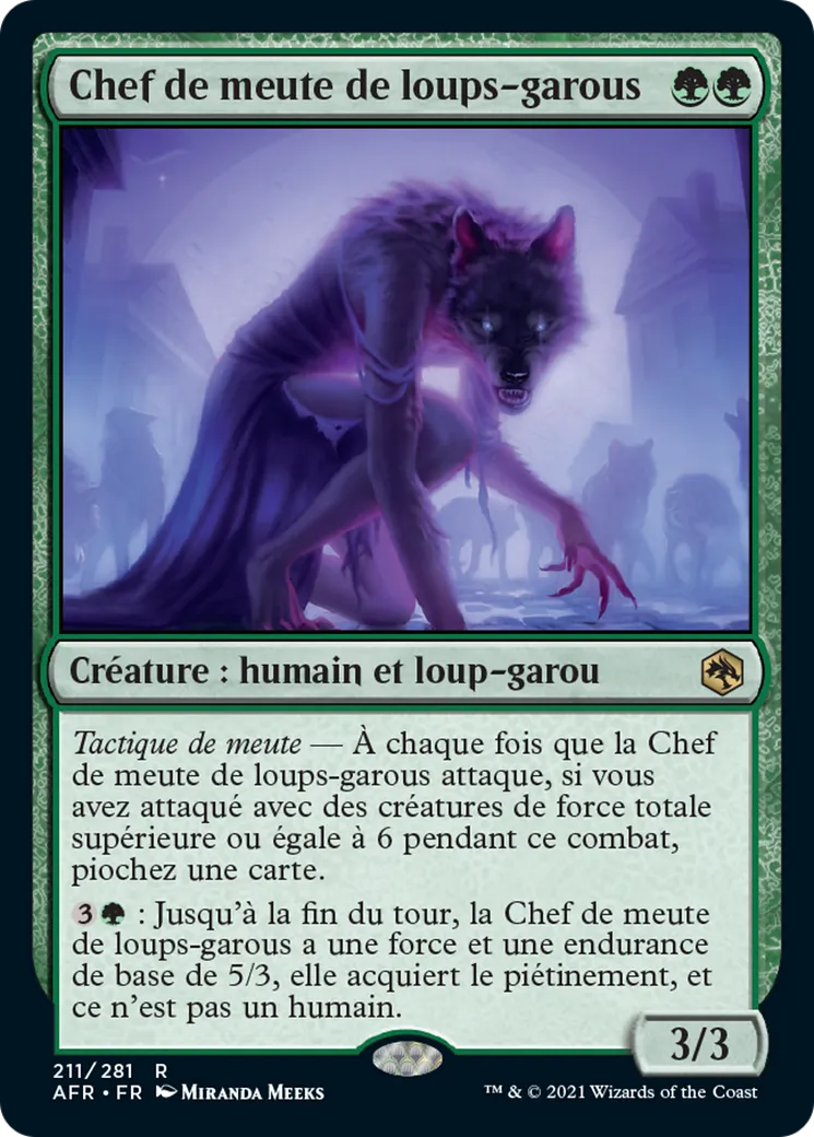 Chef de meute de loups-garous — Adventures in the Forgotten Realms — Magic: The Gathering