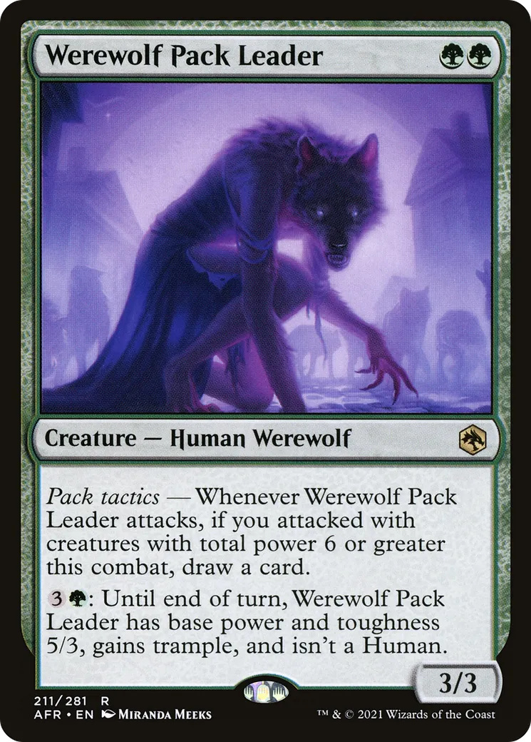 Werewolf Pack Leader — Adventures in the Forgotten Realms — Magic: The Gathering