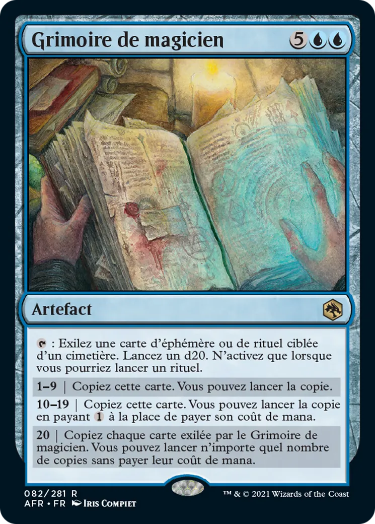 Grimoire de magicien — Adventures in the Forgotten Realms — Magic: The Gathering