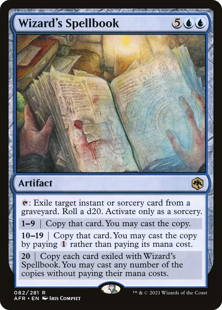 Grimoire de magicien — Adventures in the Forgotten Realms — Magic: The Gathering