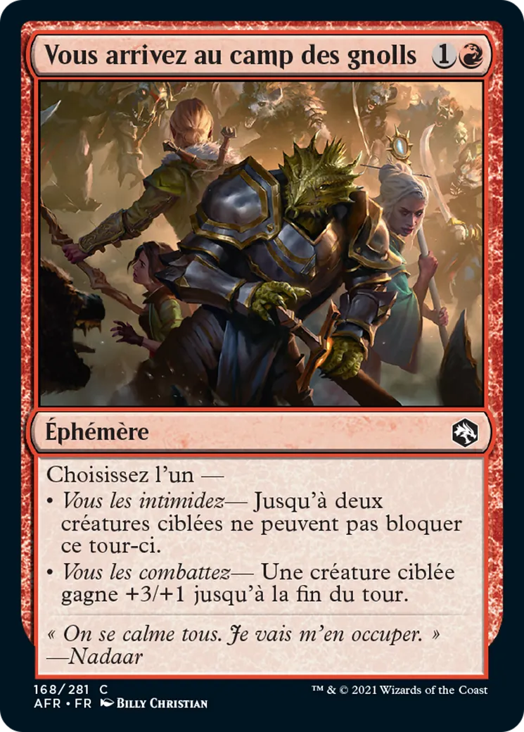 Vous arrivez au camp des gnolls — Adventures in the Forgotten Realms — Magic: The Gathering