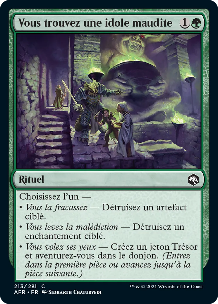 Vous trouvez une idole maudite — Adventures in the Forgotten Realms — Magic: The Gathering
