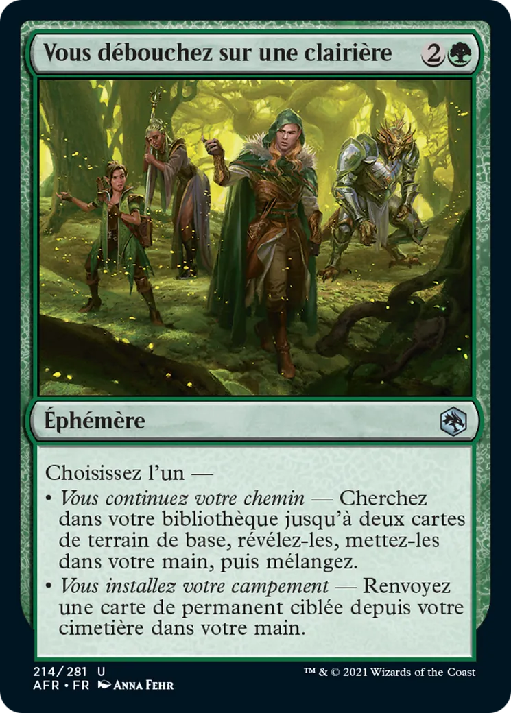 Vous débouchez sur une clairière — Adventures in the Forgotten Realms — Magic: The Gathering