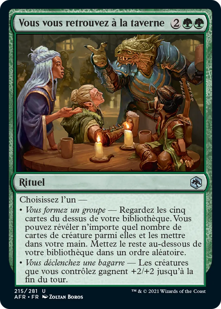 Vous vous retrouvez à la taverne — Adventures in the Forgotten Realms — Magic: The Gathering