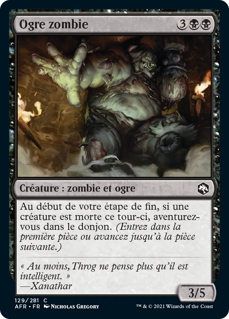 Ogre zombie — Adventures in the Forgotten Realms — Magic: The Gathering