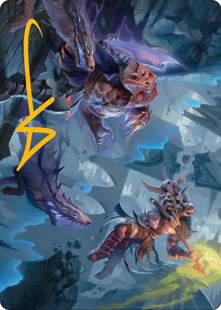 Garruk, Veiled Butcher // Garruk, Curse Breaker // Garruk, Veiled Butcher // Garruk, Curse Breaker — Reality Fracture Art Series — Magic: The Gathering