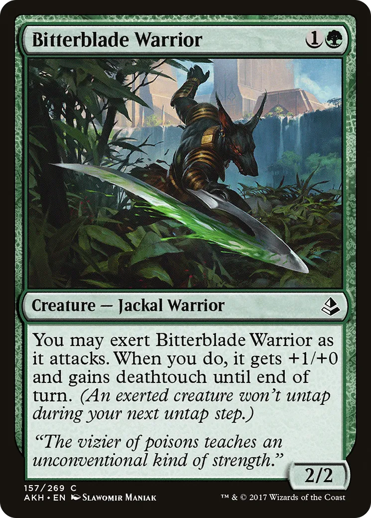 Bitterblade Warrior — Amonkhet — Magic: The Gathering