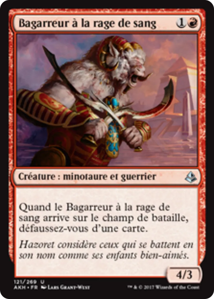 Bagarreur à la rage de sang — Amonkhet — Magic: The Gathering