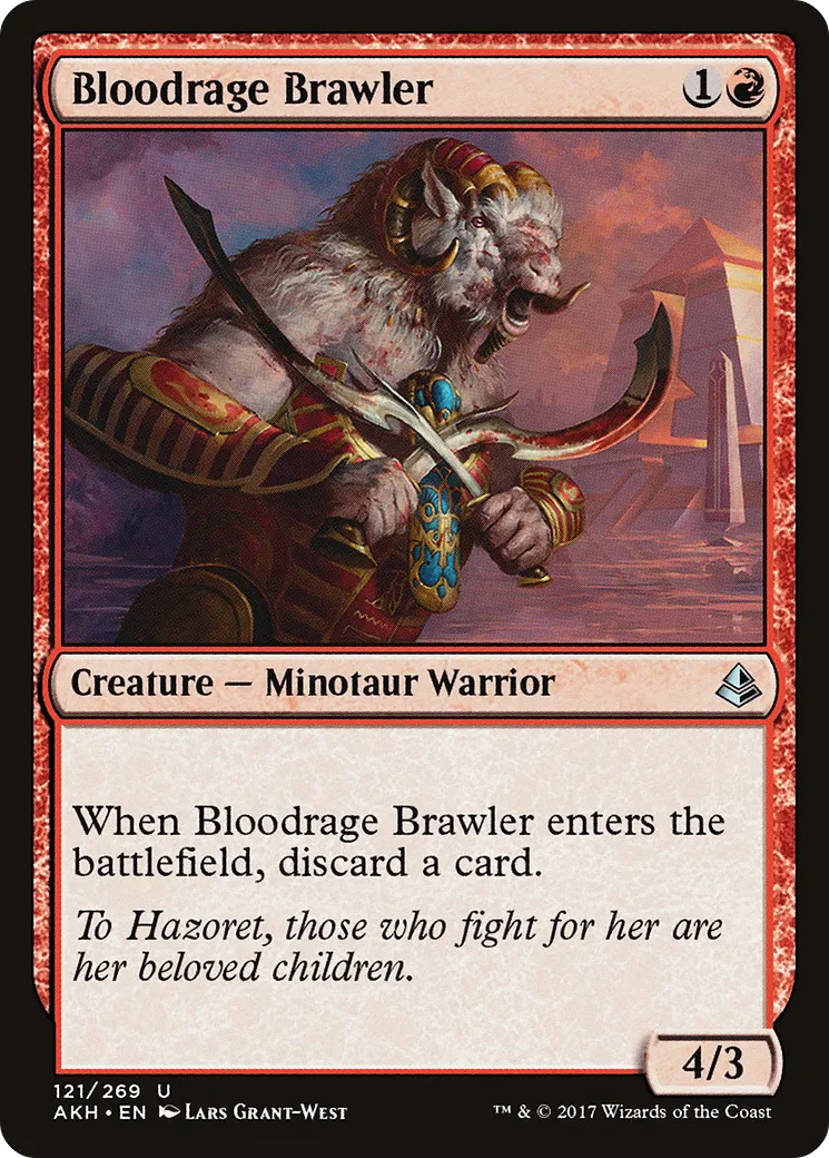 Bloodrage Brawler — Amonkhet — Magic: The Gathering