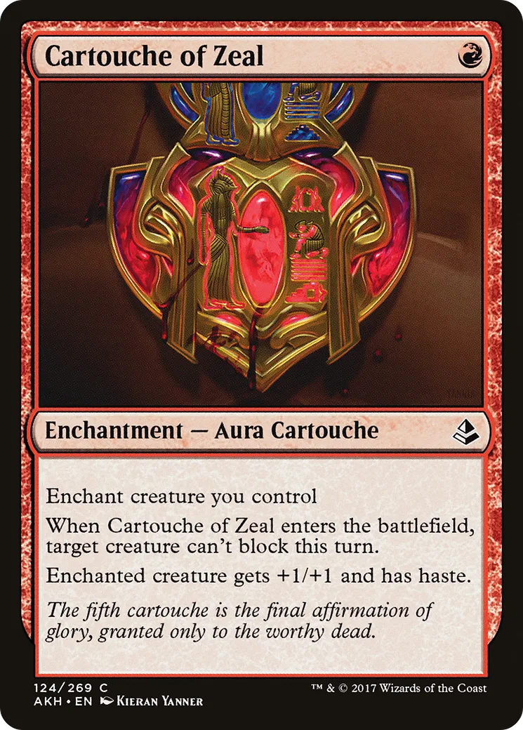 Cartouche of Zeal — Amonkhet — Magic: The Gathering