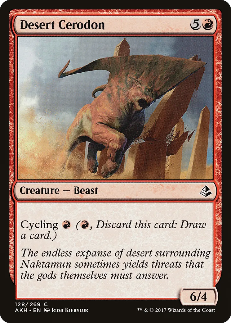 Desert Cerodon from Amonkhet - Magic: The Gathering
