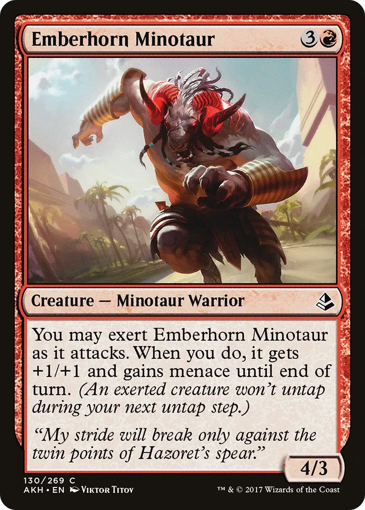 Emberhorn Minotaur — Amonkhet — Magic: The Gathering