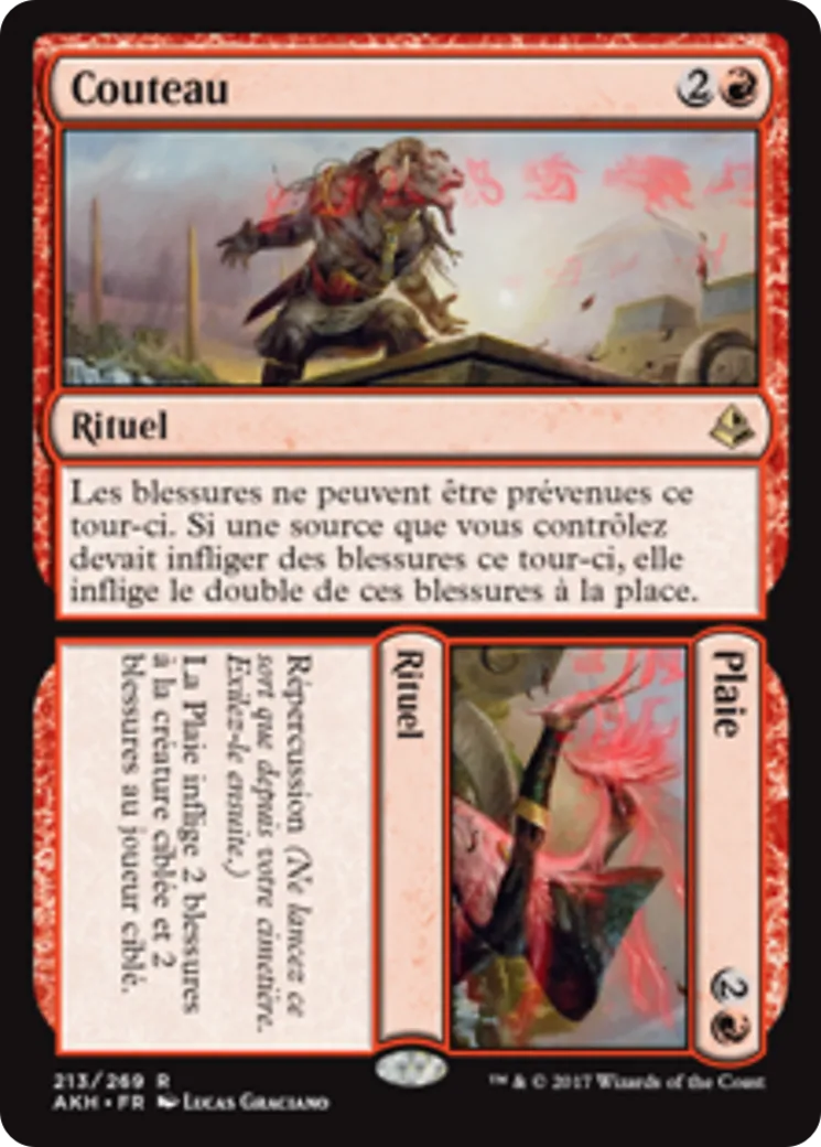 Couteau // Plaie — Amonkhet — Magic: The Gathering