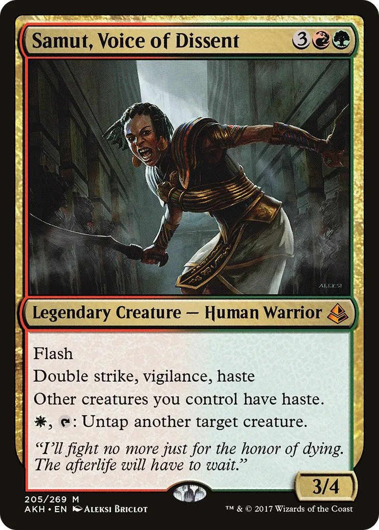 Samut, Voice of Dissent — Amonkhet — Magic: The Gathering