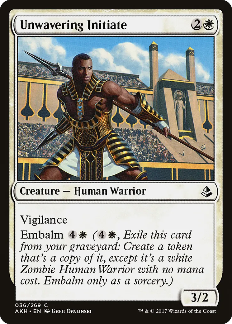 Unwavering Initiate — Amonkhet — Magic: The Gathering