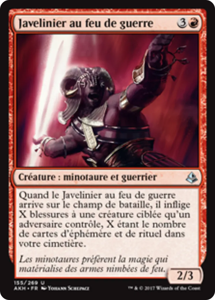 Javelinier au feu de guerre — Amonkhet — Magic: The Gathering