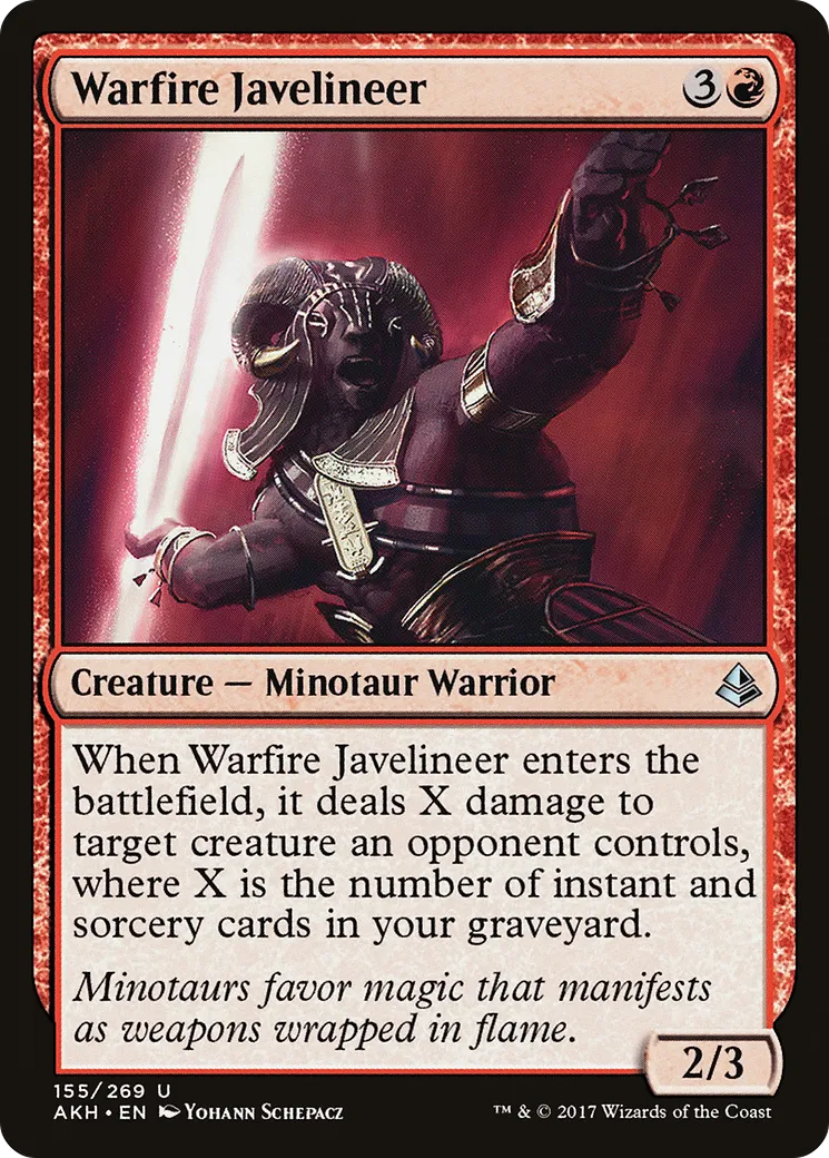 Warfire Javelineer — Amonkhet — Magic: The Gathering