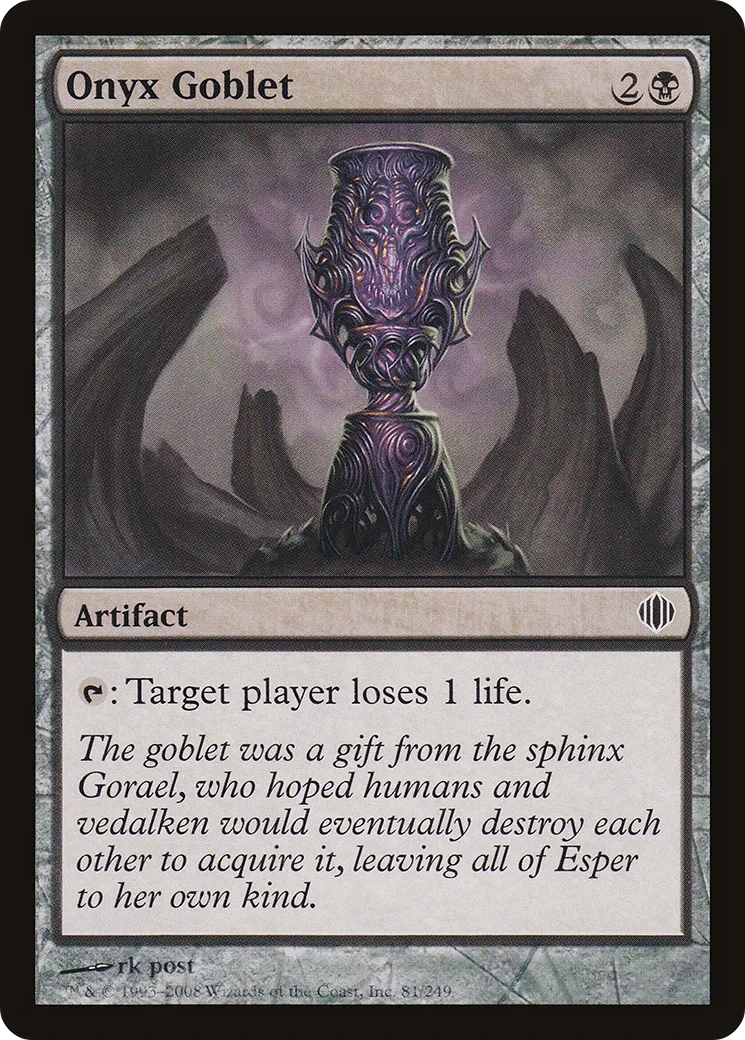 Onyx Goblet — Shards of Alara — Magic: The Gathering