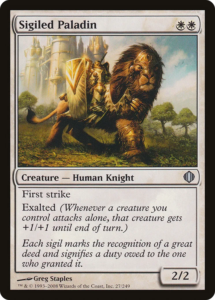 Sigiled Paladin — Shards of Alara — Magic: The Gathering