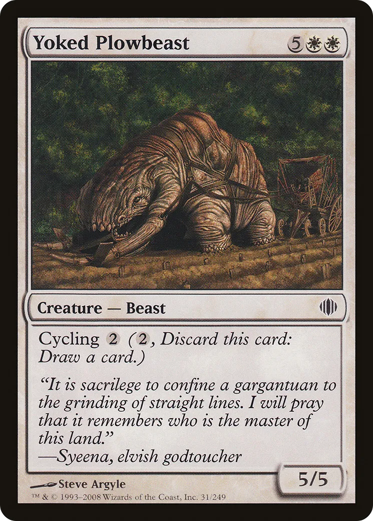 Yoked Plowbeast — Shards of Alara — Magic: The Gathering