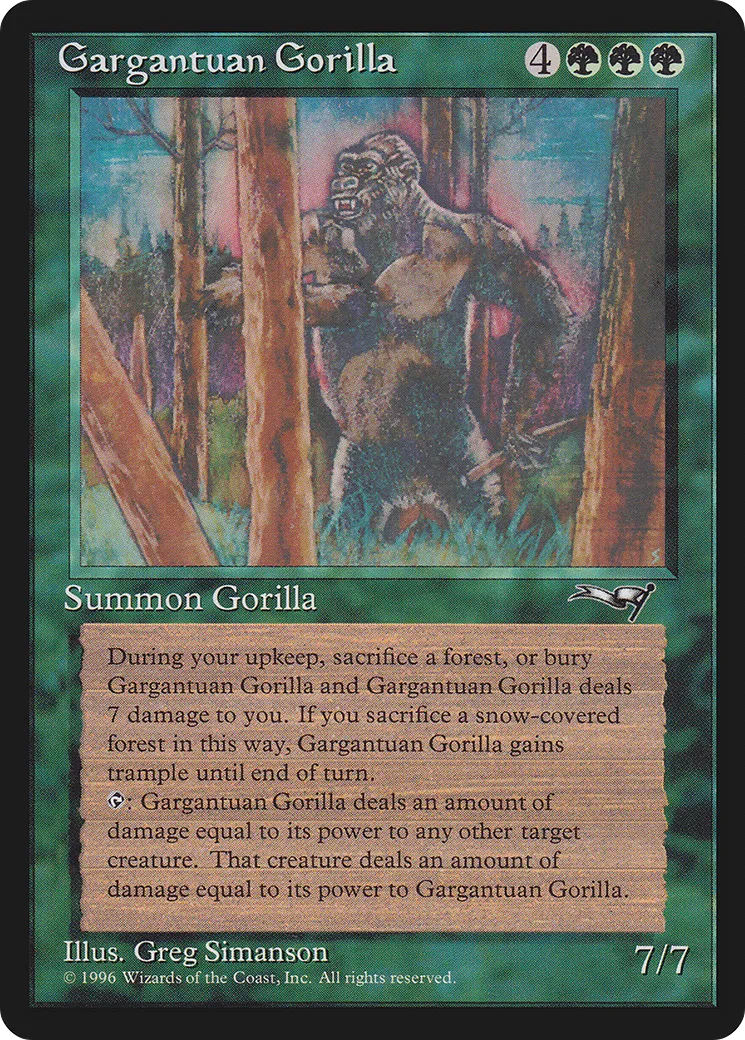 Gargantuan Gorilla — Alliances — Magic: The Gathering