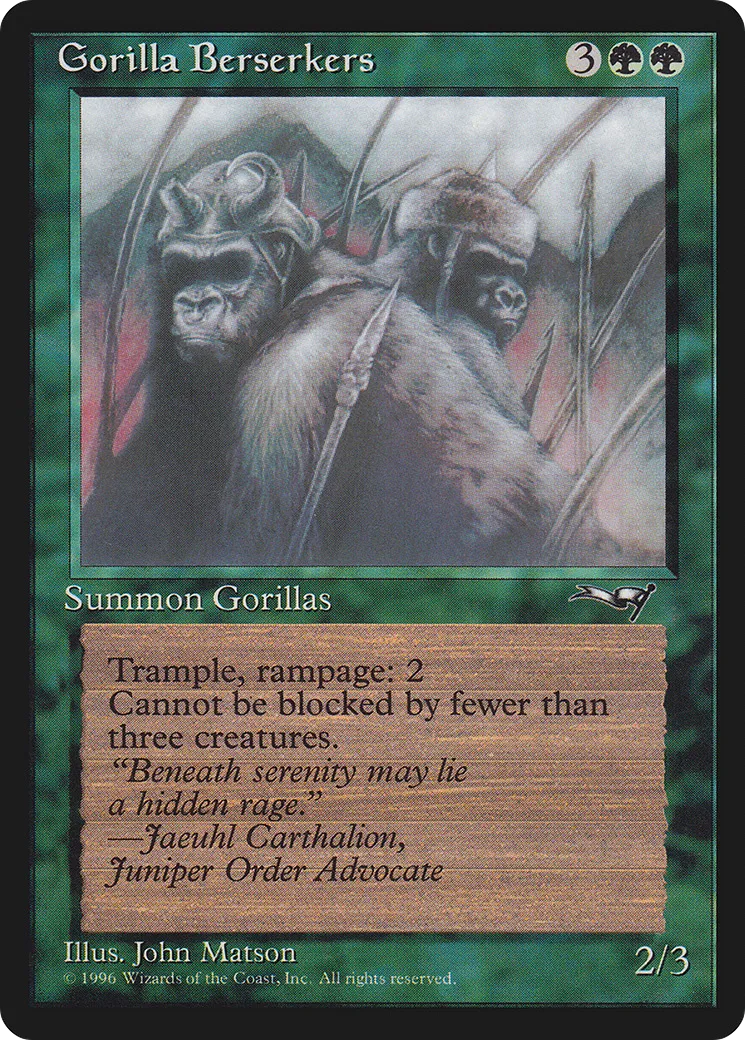 Berserkers gorilles — Alliances — Magic: The Gathering