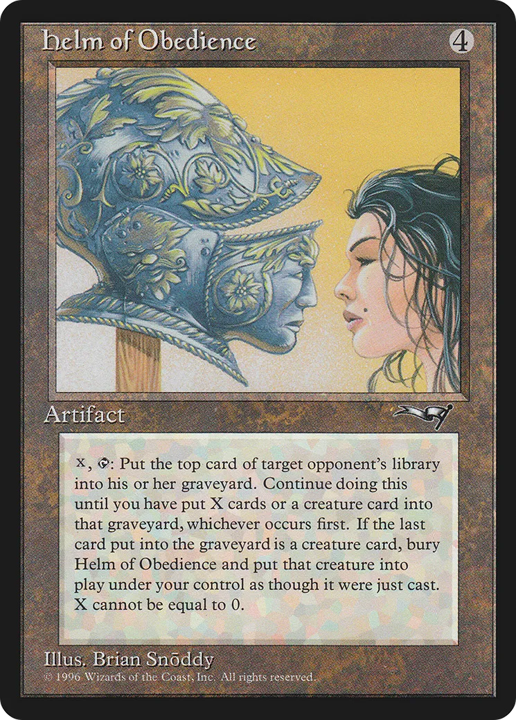 Heaume d'obéissance — Alliances — Magic: The Gathering
