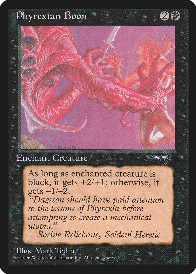 Phyrexian Boon — Alliances — Magic: The Gathering