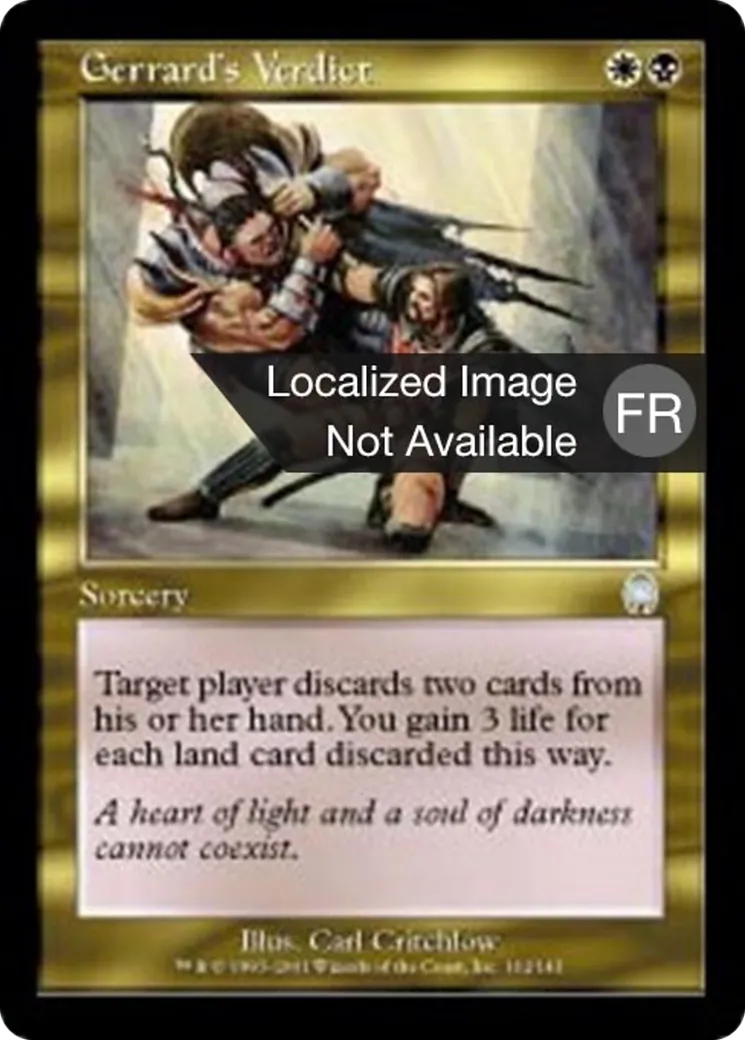 Verdict de Gerrard — Apocalypse — Magic: The Gathering