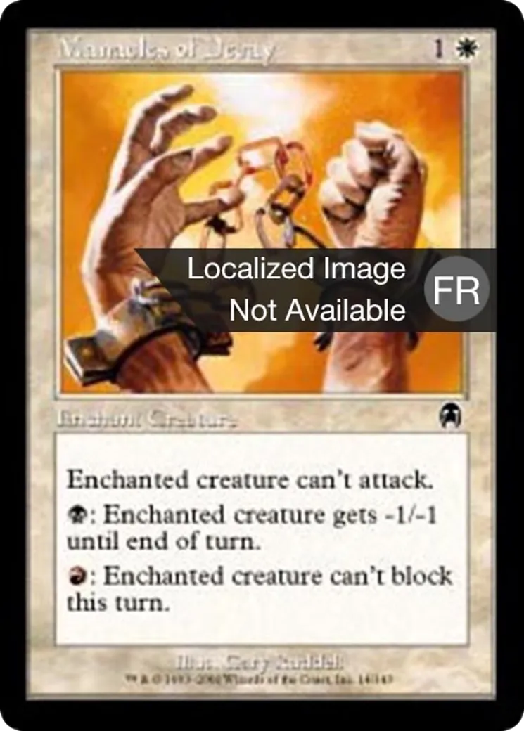 Menottes du déclin — Apocalypse — Magic: The Gathering