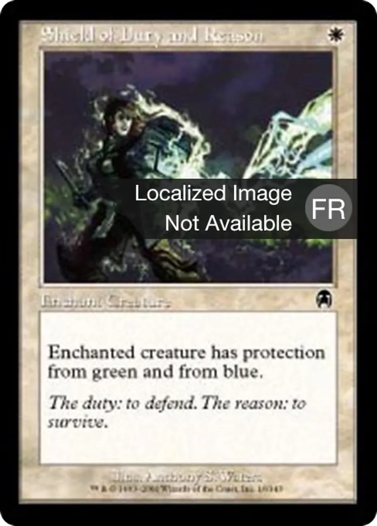 Bouclier du devoir et de la raison — Apocalypse — Magic: The Gathering