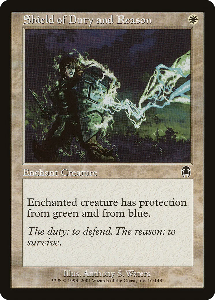 Shield of Duty and Reason from Apocalypse - Magic: The Gathering