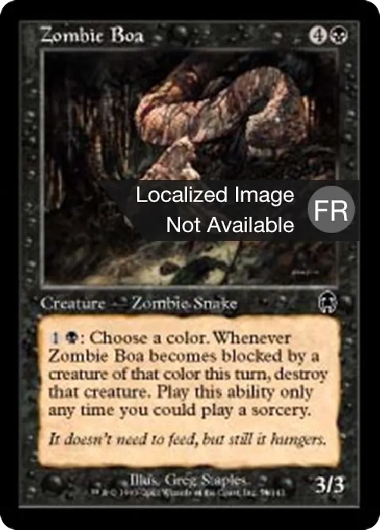 Boa zombie — Apocalypse — Magic: The Gathering