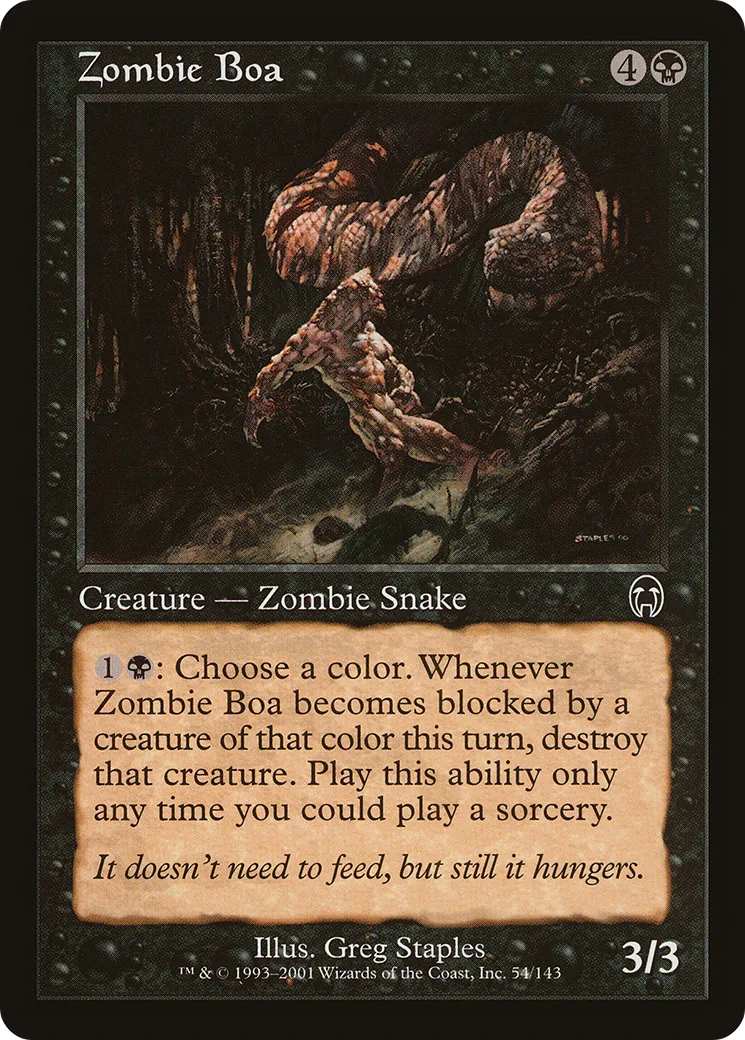Zombie Boa — Apocalypse — Magic: The Gathering