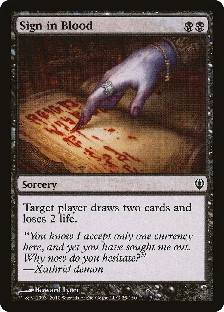 Sign in Blood — Archenemy — Magic: The Gathering