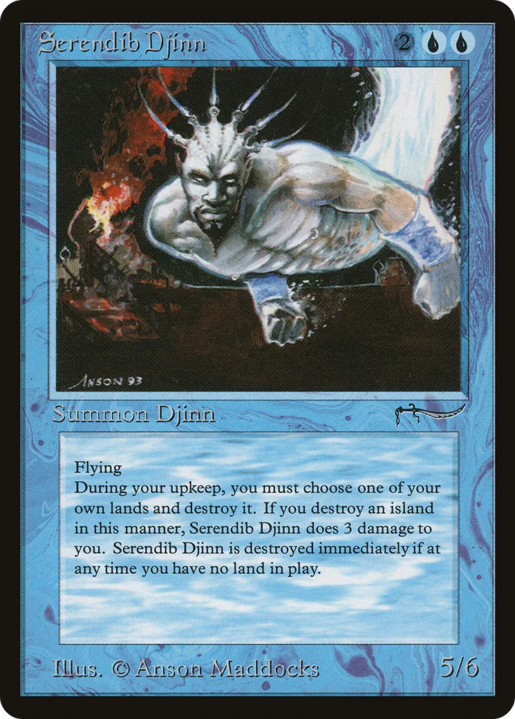 Serendib Djinn — Arabian Nights — Magic: The Gathering