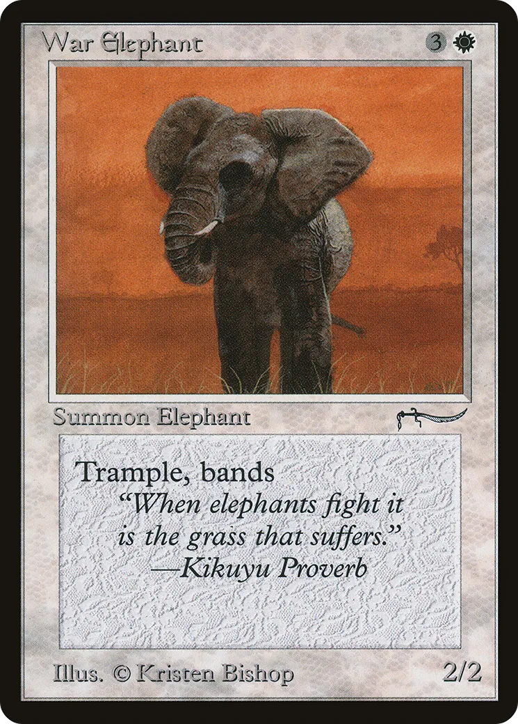 War Elephant from Arabian Nights - Magic: The Gathering