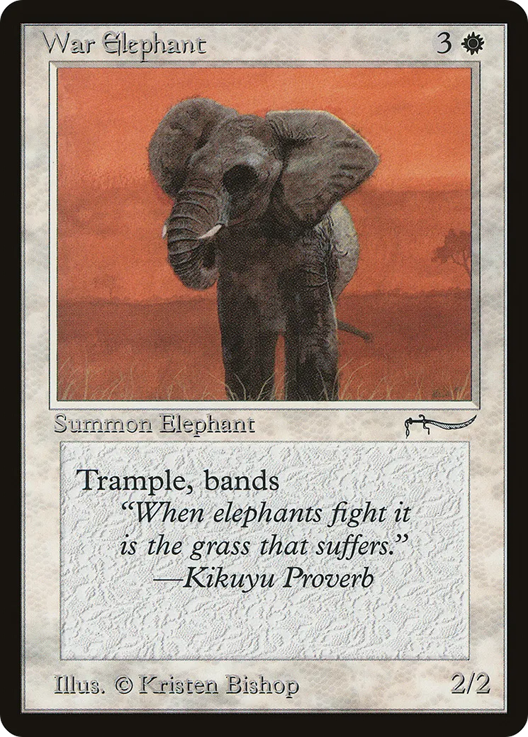 War Elephant from Arabian Nights - Magic: The Gathering