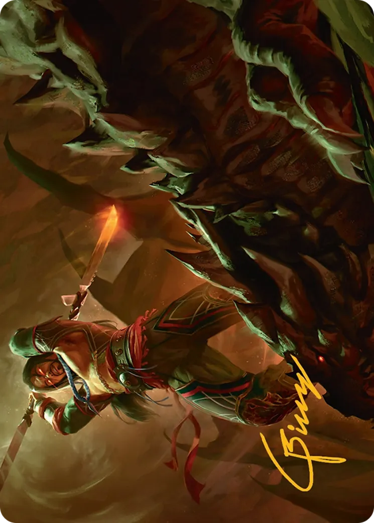 Sarkhan's Resolve — Tarkir: Dragonstorm Art Series — Magic: The Gathering