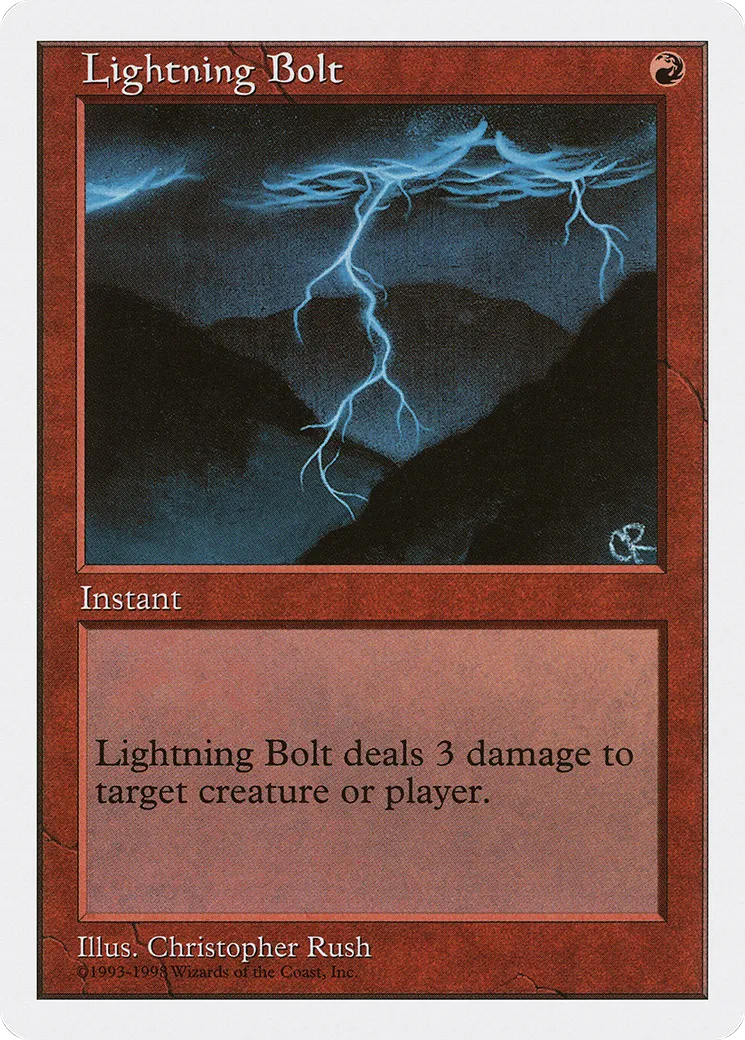 Lightning Bolt from Anthologies - Magic: The Gathering