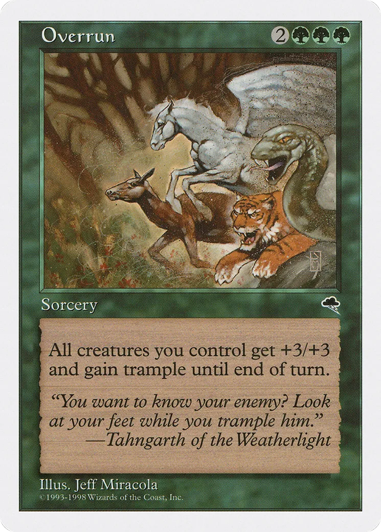 Overrun from Anthologies - Magic: The Gathering