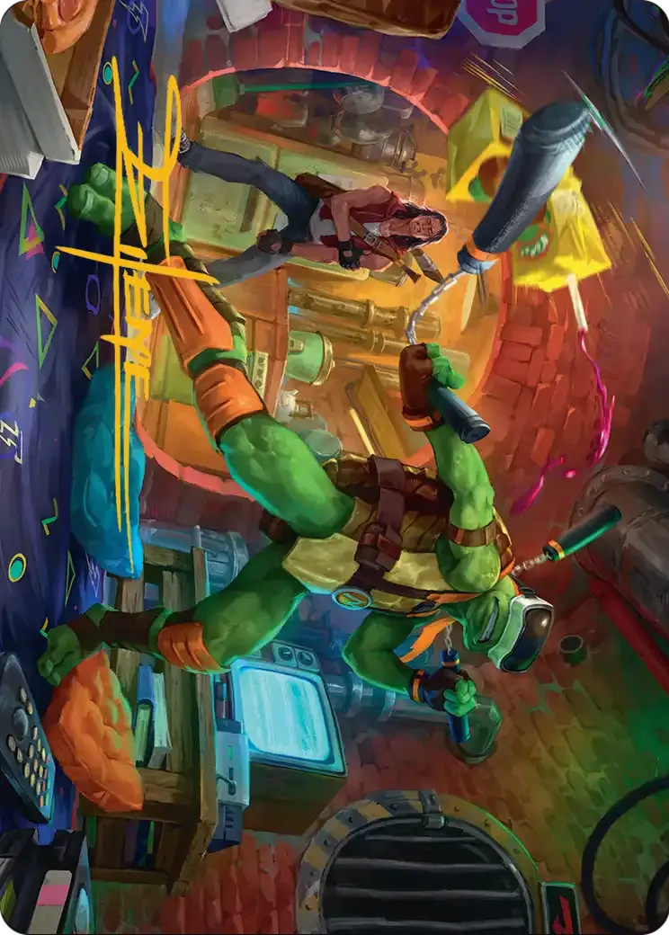 Michelangelo, Game Master — Teenage Mutant Ninja Turtles Art Series — Magic: The Gathering