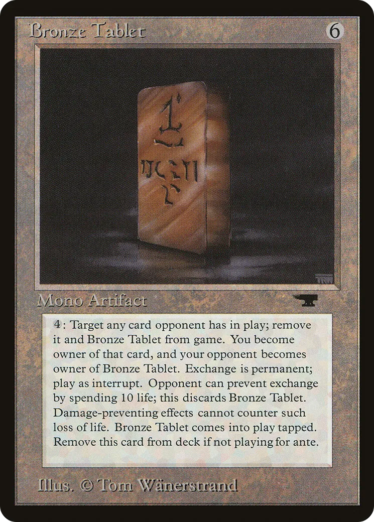 Bronze Tablet — Antiquities — Magic: The Gathering