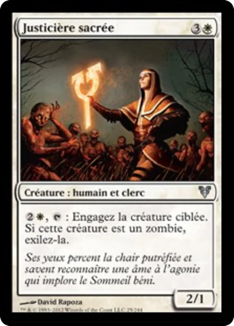 Justicière sacrée — Avacyn Restored — Magic: The Gathering