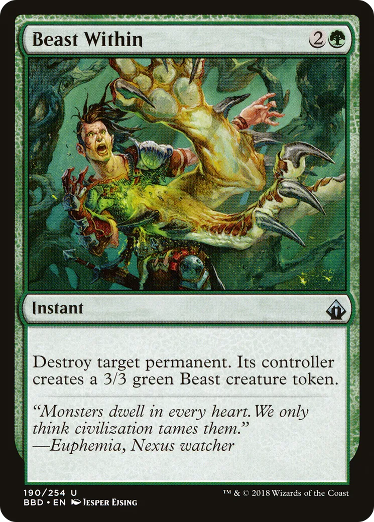 Beast Within — Battlebond — Magic: The Gathering