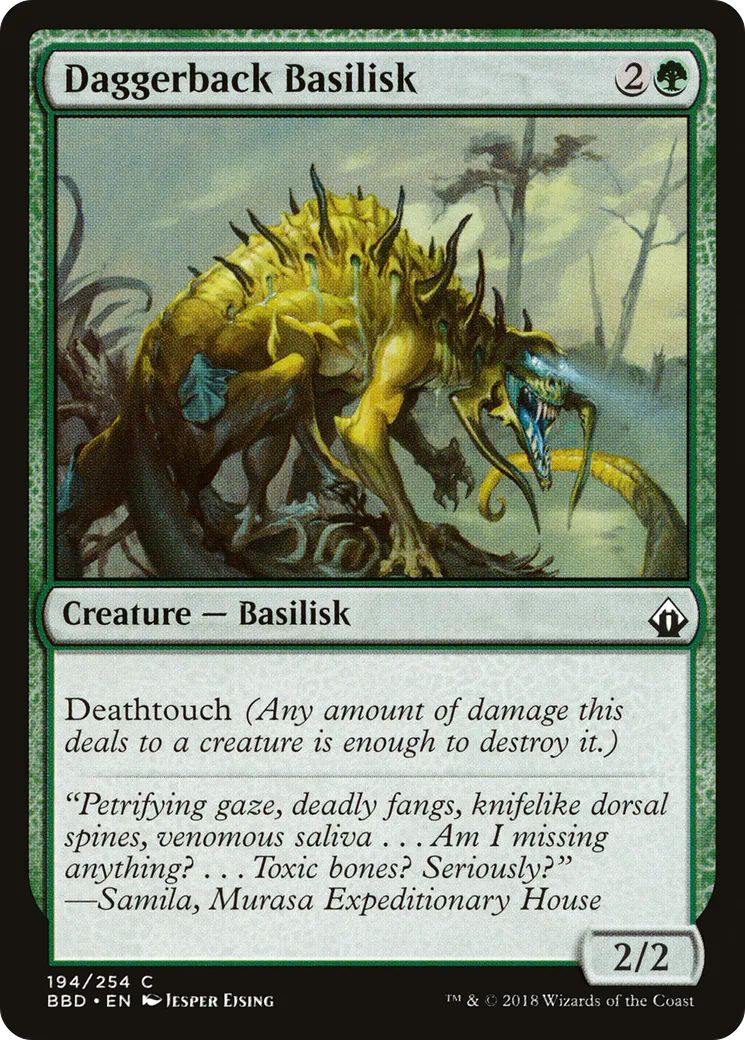 Daggerback Basilisk — Battlebond — Magic: The Gathering