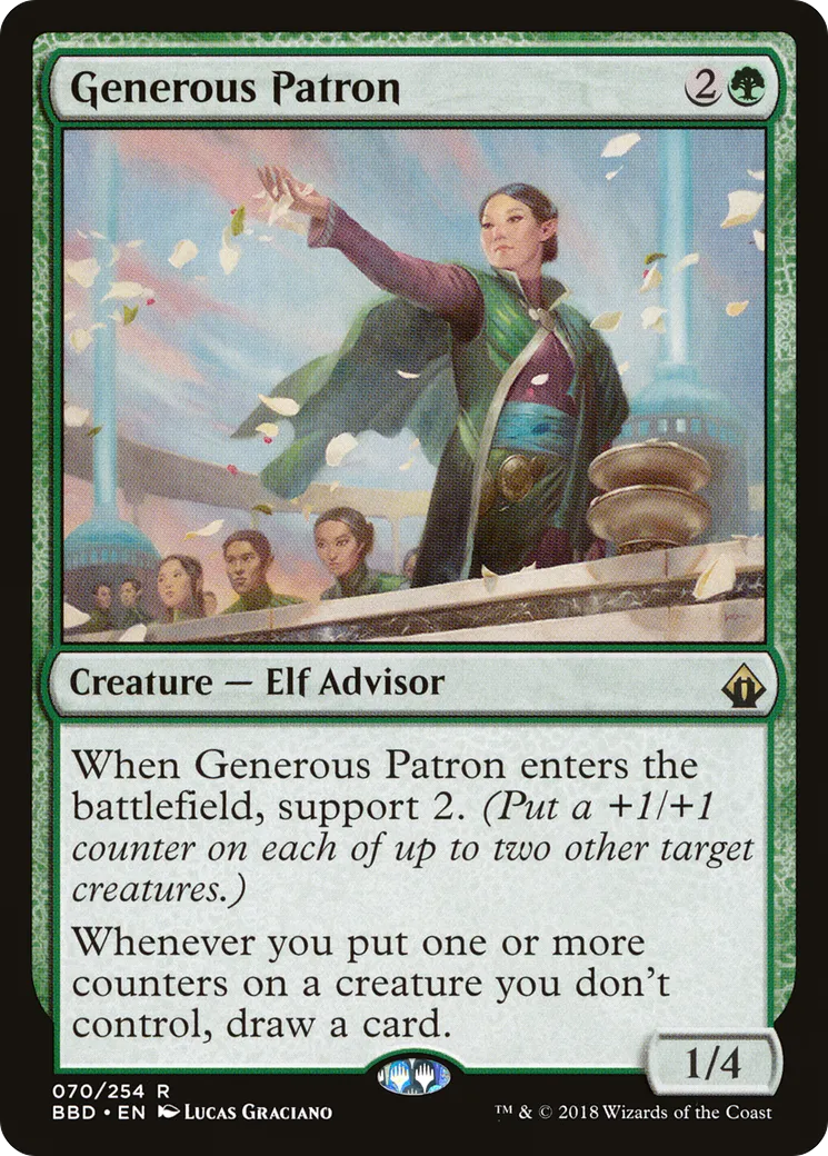 Patronne généreuse — Battlebond — Magic: The Gathering