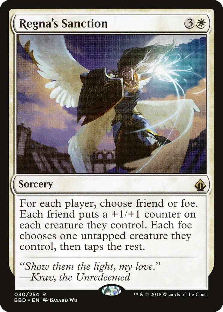 Regna's Sanction — Battlebond — Magic: The Gathering