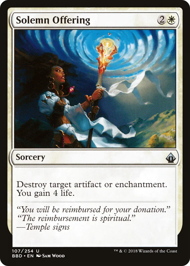 Solemn Offering — Battlebond — Magic: The Gathering